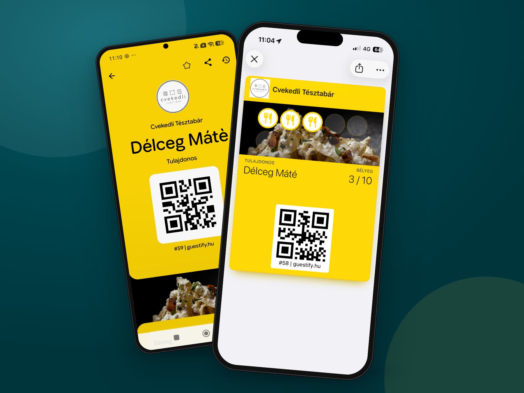 Wallet-kártya a telefonon